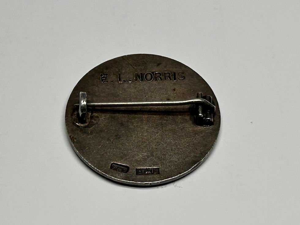 1967 Hallmarked Silver Bath Omnibus Service 30 Years Badge Back