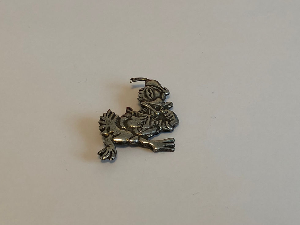 Vintage Peru 925 Sterling Silver Donald Duck Brooch
