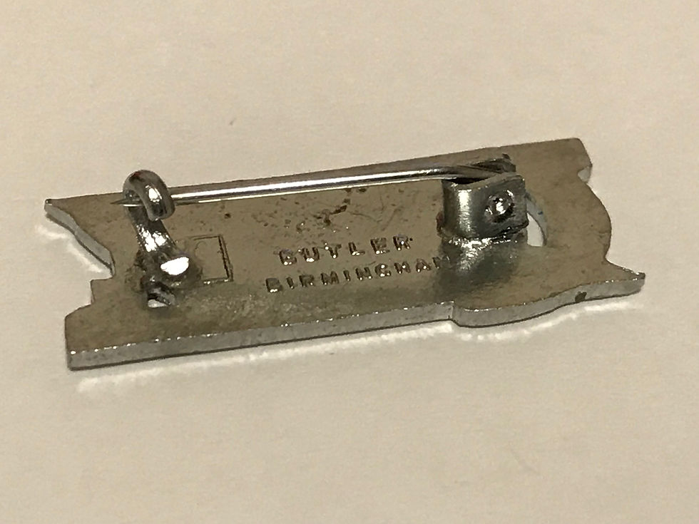 Vintage Castrol (Oil) Patent Enamel Badge by Butler Back