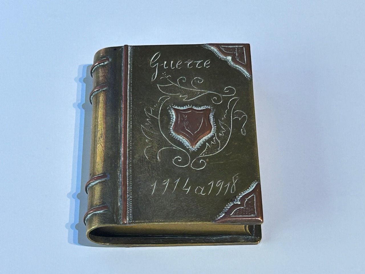 1914- 1918 Souvenir of Verdun Book Style Trench Art Lighter