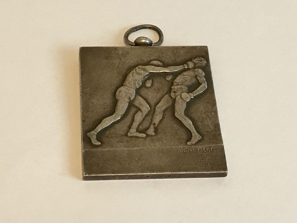 Thumbnail: Original 1920s Andre Mery Bronze Boxing Medal