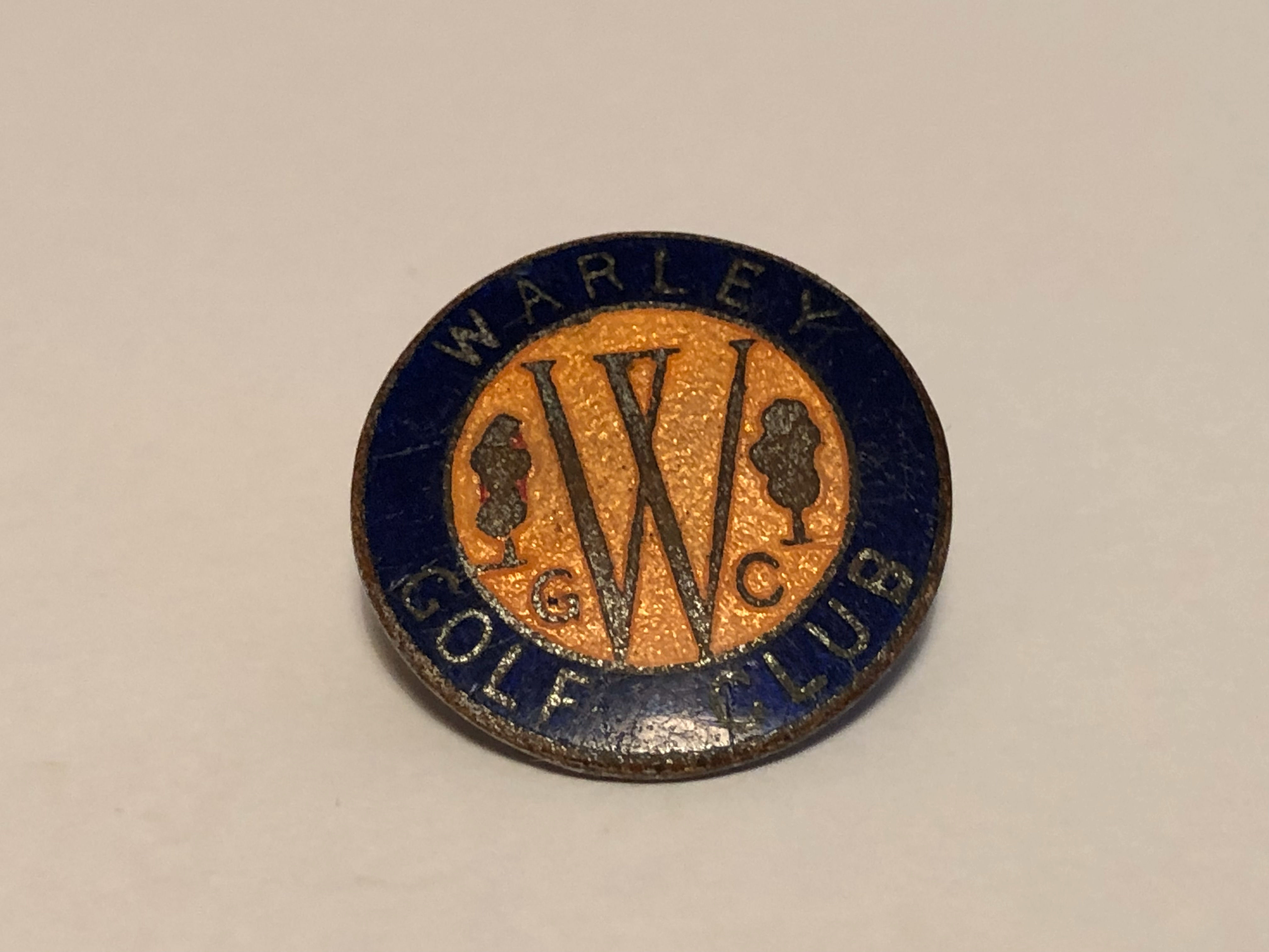 Vintage Warley Golf Club Enamel Badge