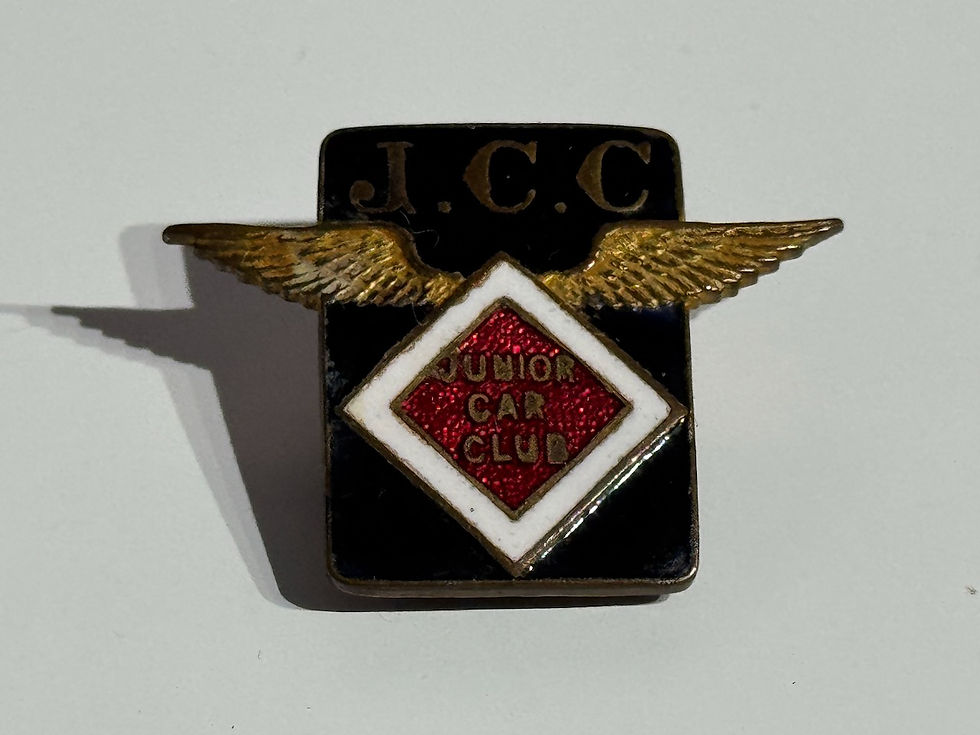 Vintage Junior Car Club Enamel Badge by Spencer of London