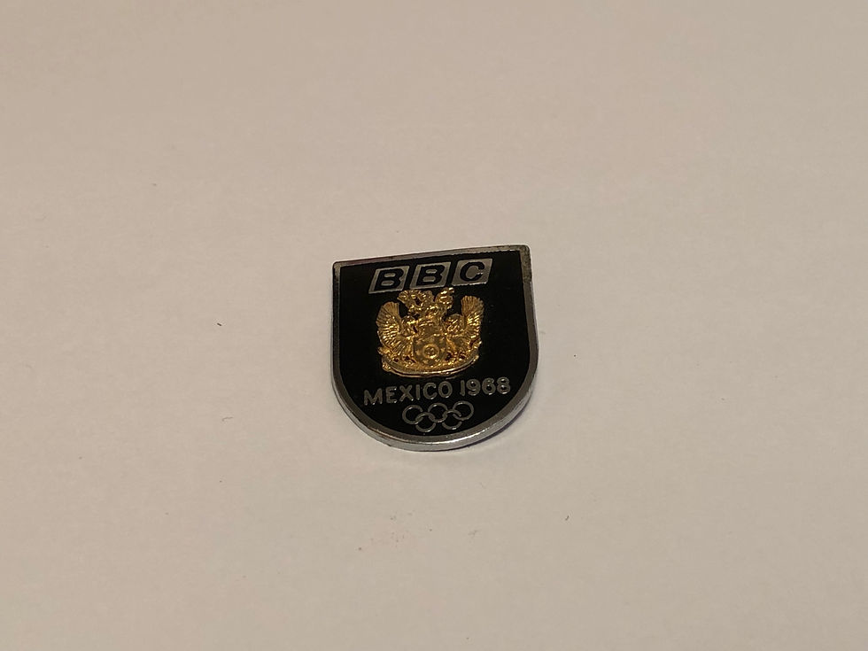 BBC Television Mexico 1968 Olympics Enamel Badge