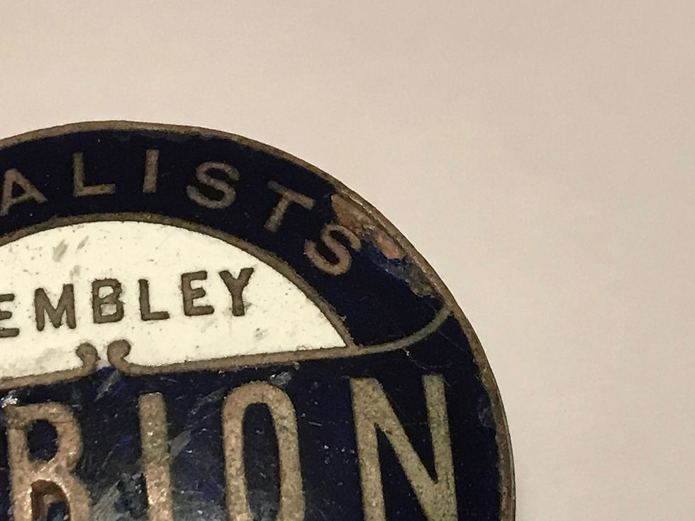 1935 West Bromwich Albion Wembley FA Cup Finalists Enamel Badge Right