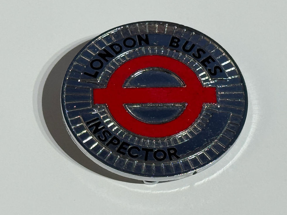 Vintage London Buses Inspector Enamel Cap Badge by Firmin