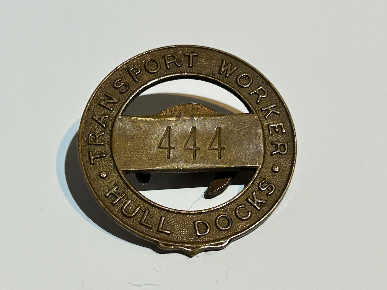 Antique Numbered Transport Worker Hull Docks Badge