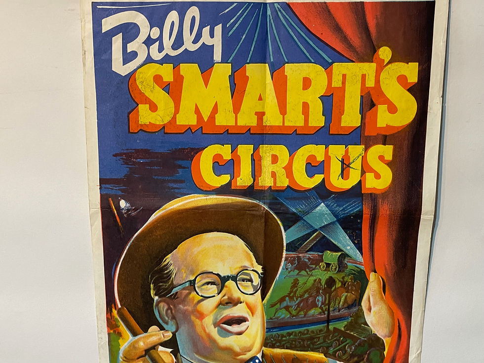 Thumbnail: Rare Vintage Billy Smart's Circus Poster - Clay Pits, West Bromwich Middle