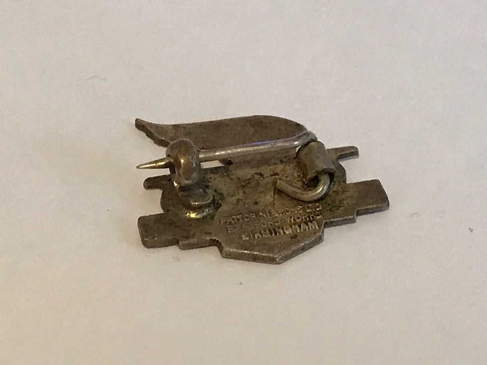 Vintage West Bromwich Skating Club Enamel Badge Back