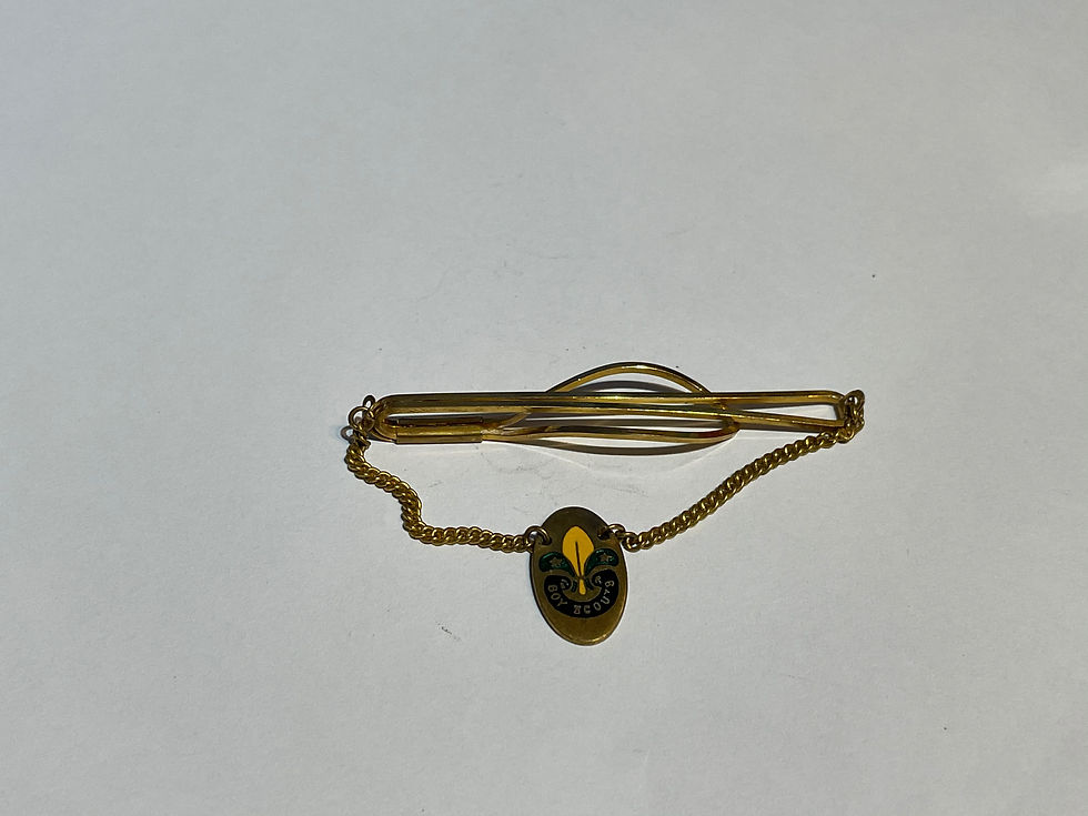 Thumbnail: Vintage Boy Scouts Tie Pin with Enamel Pendant