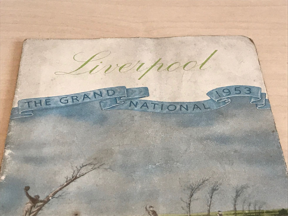 1953 Liverpool Grand National Meeting Race Card Close
