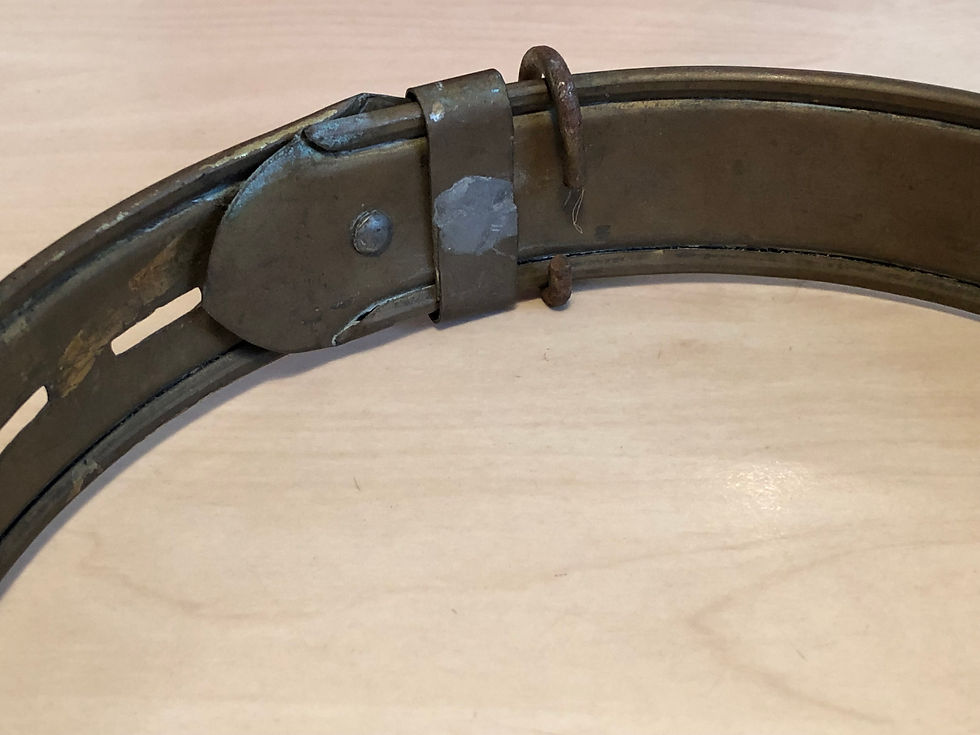 Thumbnail: Antique Metal Dog Collar with Name Tag - Flick - Wytham Abbey Oxford F