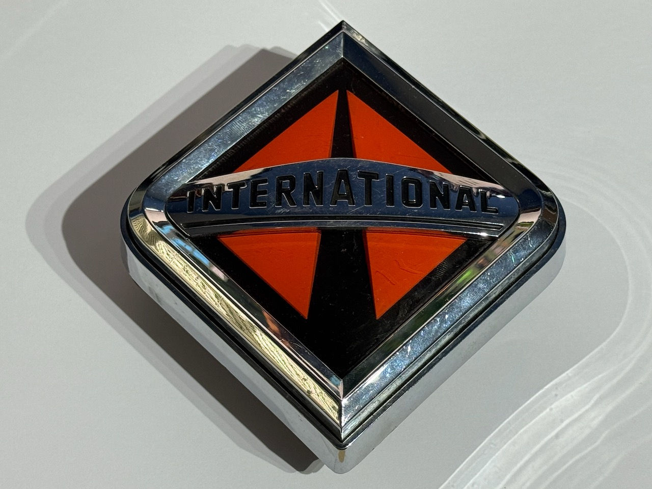 International Truck Diamond Logo Bonnet Badge