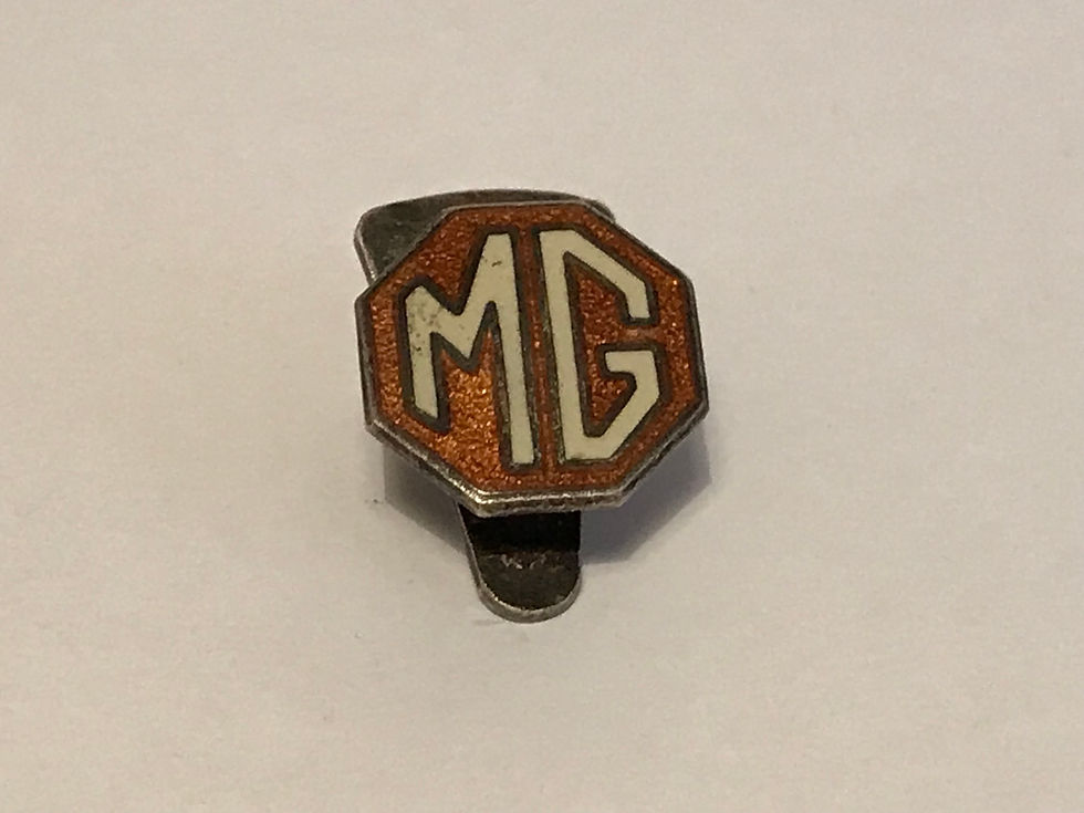 Rare Pre-War MG Cars Enamel Lapel Badge