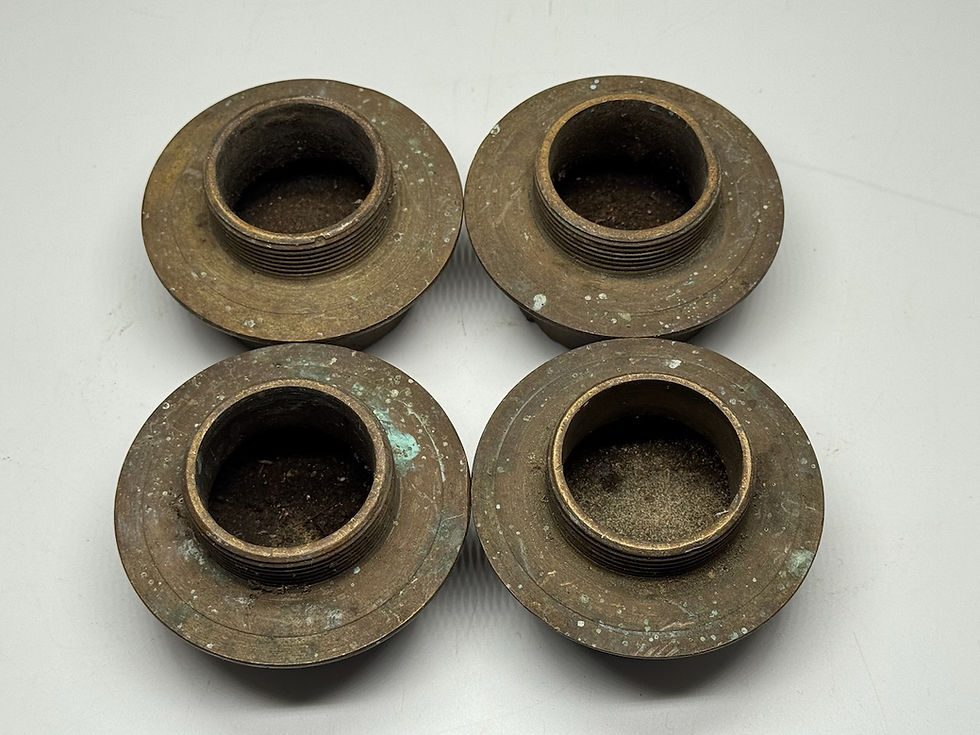Thumbnail: Antique Rouse Builder Shipston On Stour Brass Hub Caps