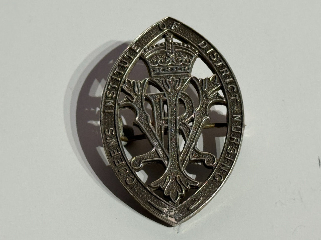 Queen's Institute of District Nursing Hallmarked Silver Badge