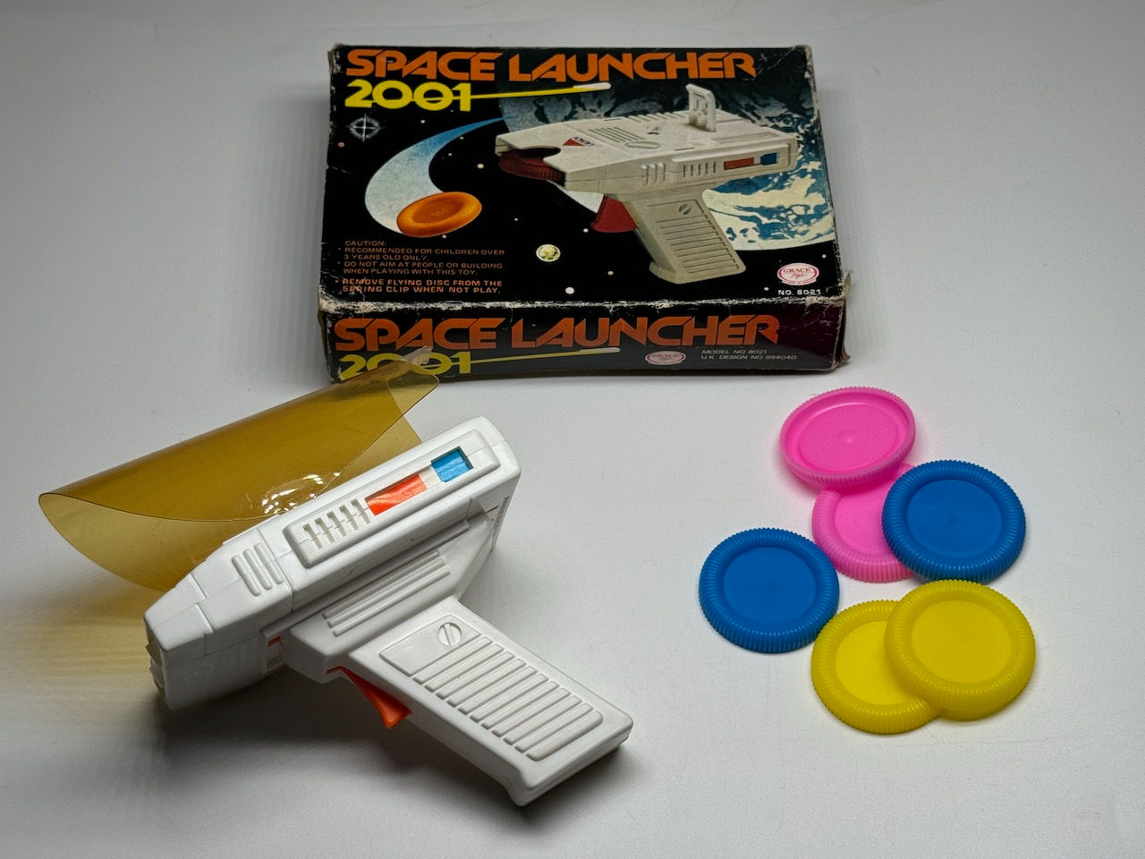 Vintage Space Launcher 2001 Toy Gun by Grace Toys