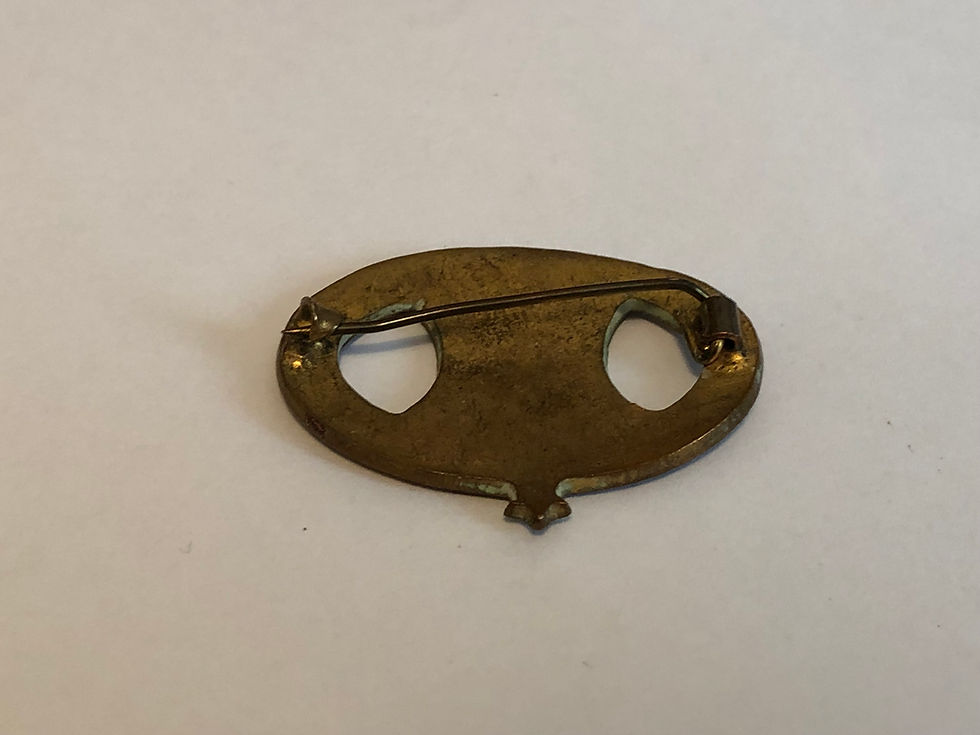Antique/Vintage Castleford Wellington Cycling Club Enamel Badge Back