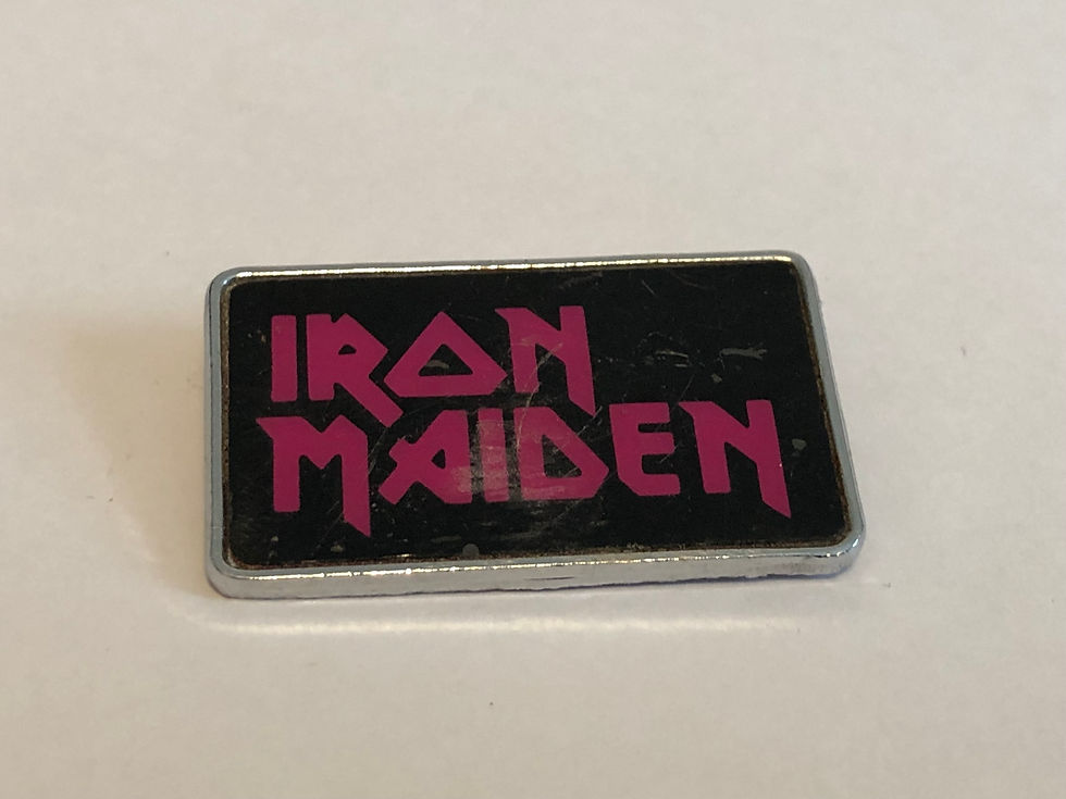 Vintage Iron Maiden Insert Badge by Clubman Close
