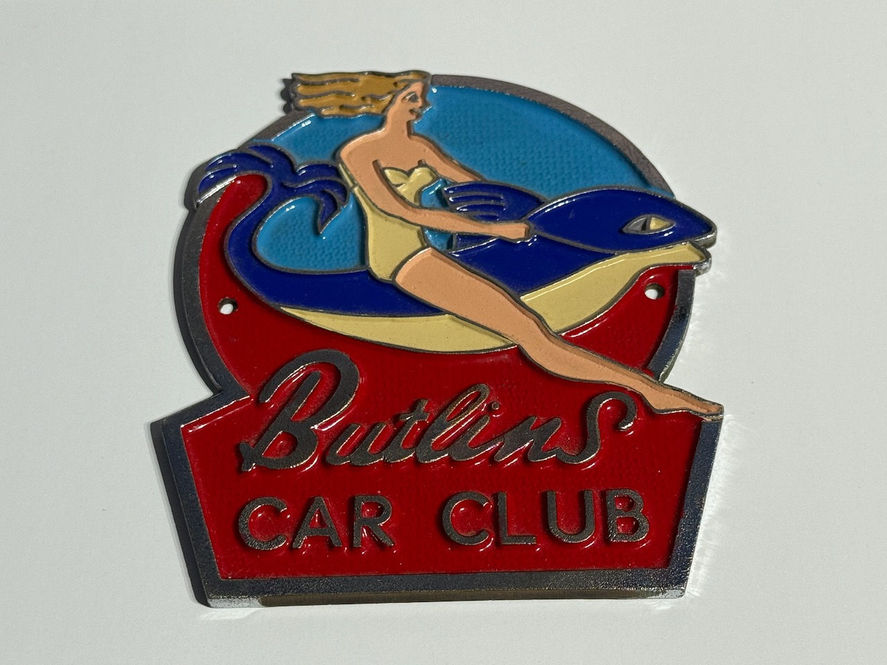 Butlin's Car Club Cast Metal Badge