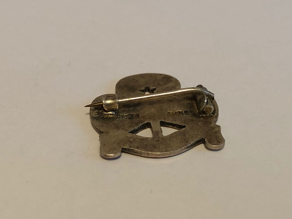 1940s Hallmarked Silver Girl Guides Badge Back