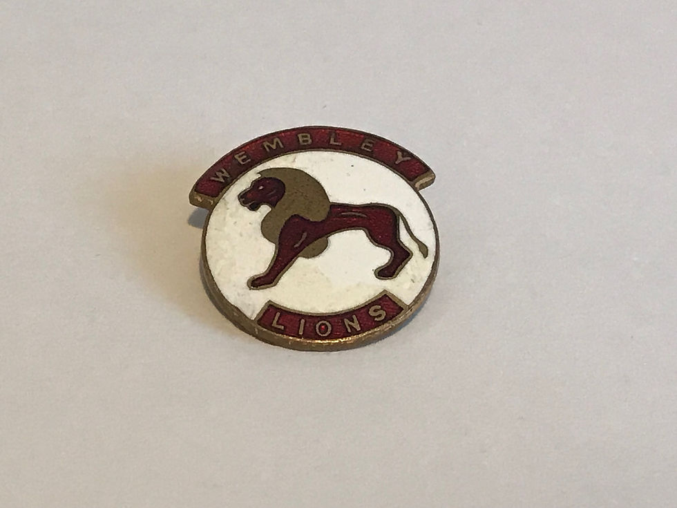 Original 1950's Wembley Lions Ice Hockey Badge