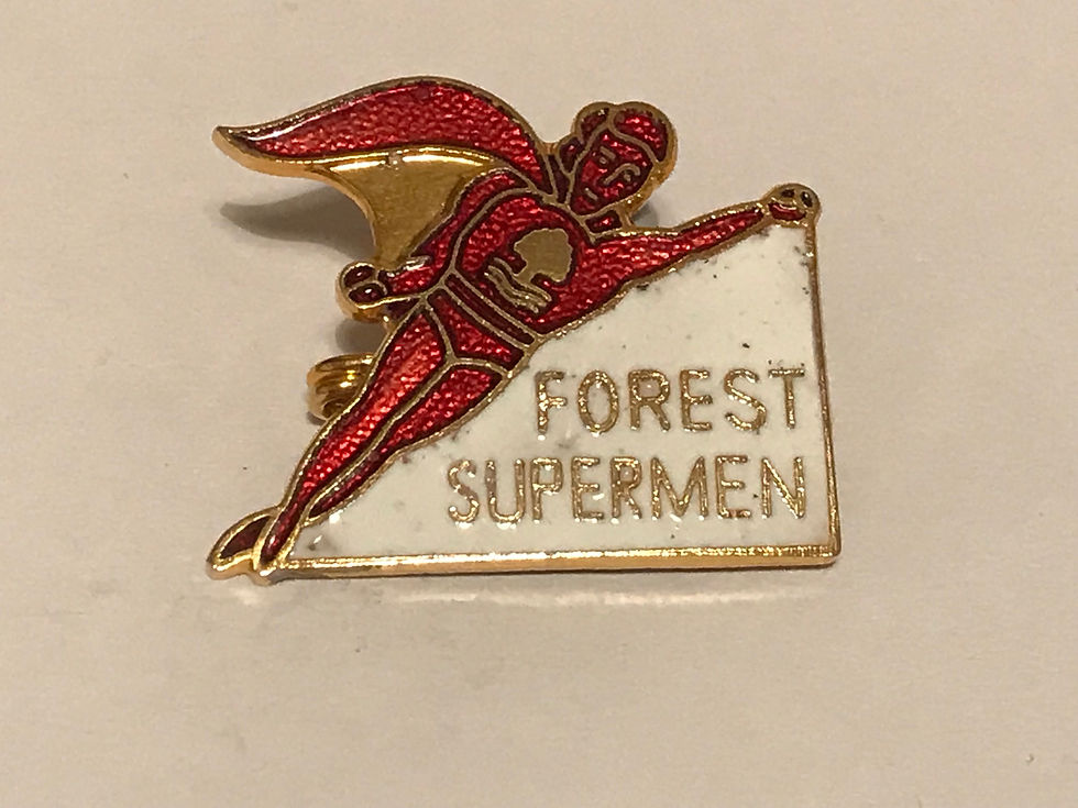 Vintage Nottingham Forest Supermen Enamel Badge Front