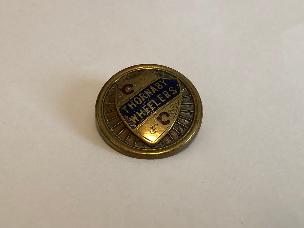 Antique/Vintage Thornaby Wheelers Cycling Club Enamel Badge
