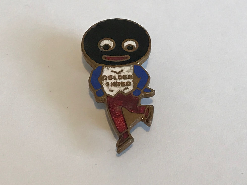 Vintage Robertsons Skater Golly Enamel Badge Front