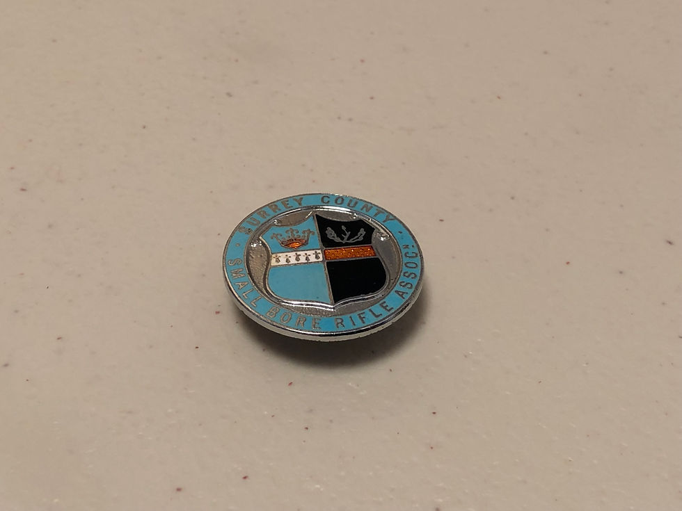 1940s/50s Surrey County Small Bore Rifle Assoc Enamel Badge