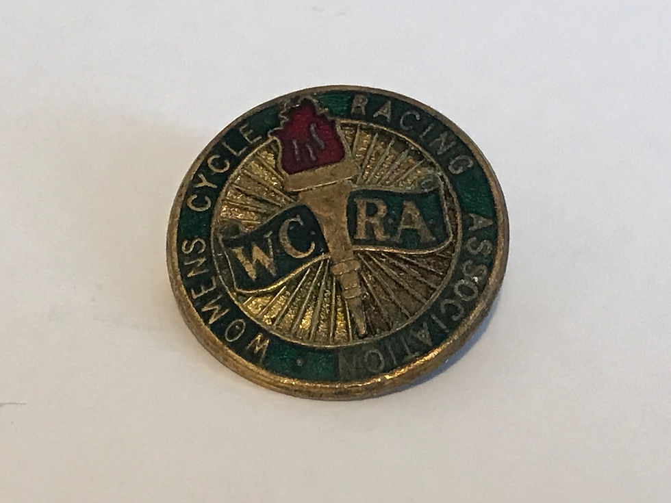 Rare Women's Cycle Racing Association Enamel Badge Front