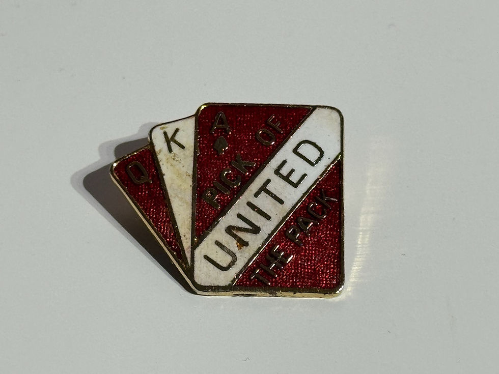 Vintage Manchester United Pick Of The Pack Enamel Badge by Coffer