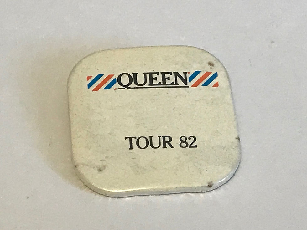 1982 Queen Tour Pin Badge Front