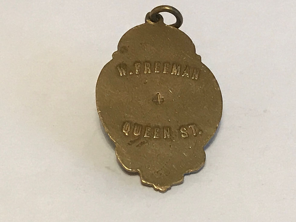 1897 Portsmouth Swimming Club Numbered Enamel Fob Back