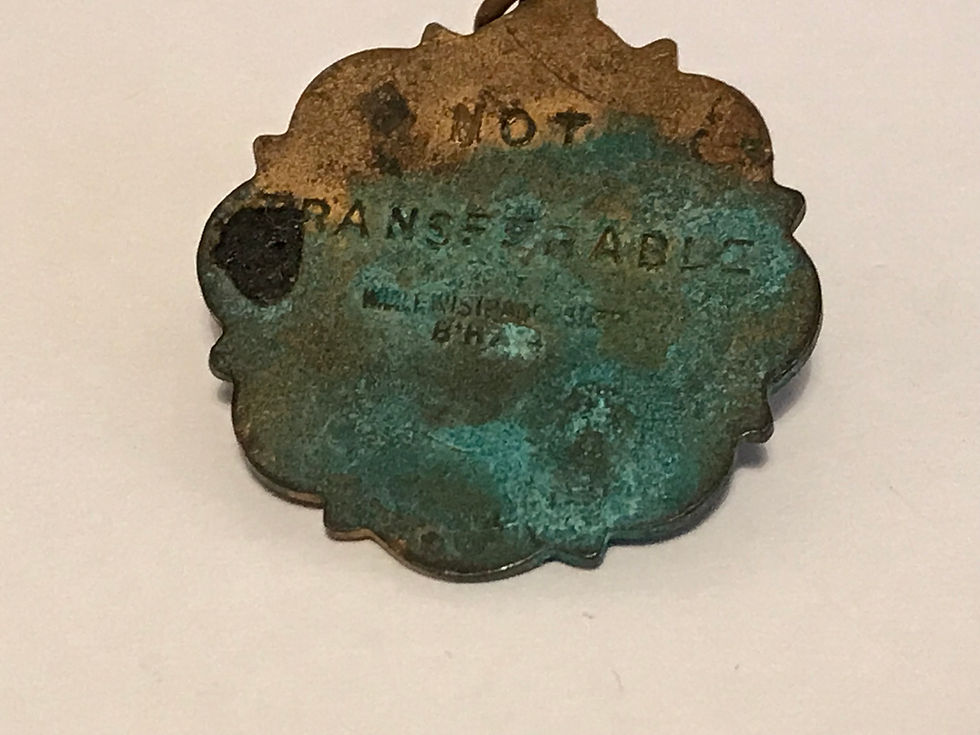 1930 Cheltenham Steeplechase Club Enamel Badge / Fob Back