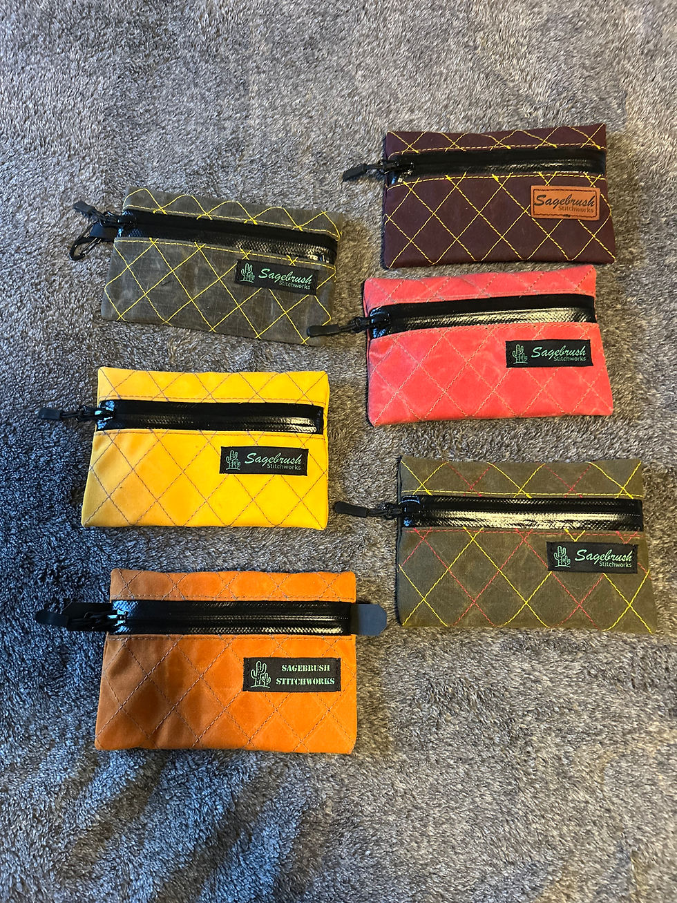 Thumbnail: Quilted Waxed Canvas Pouches (Mid Size)
