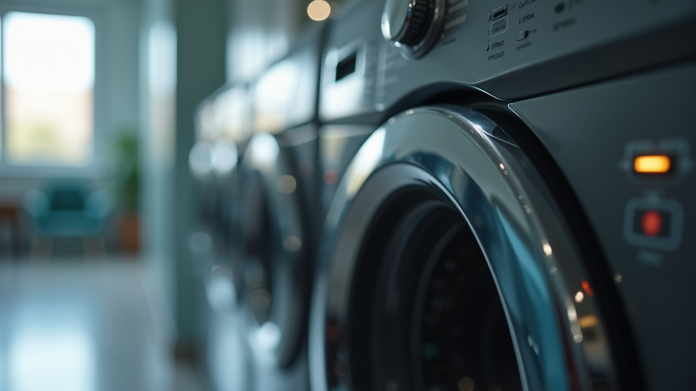 Close-up view of a washing machine control panel showcasing various settings