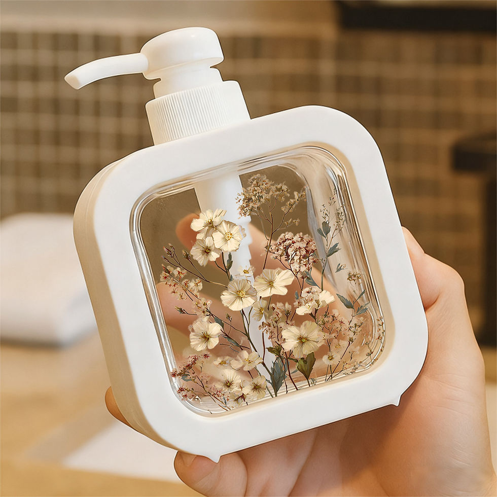 Miniature : FLACON POMPE BOHEME AU MOTIF FLORAL