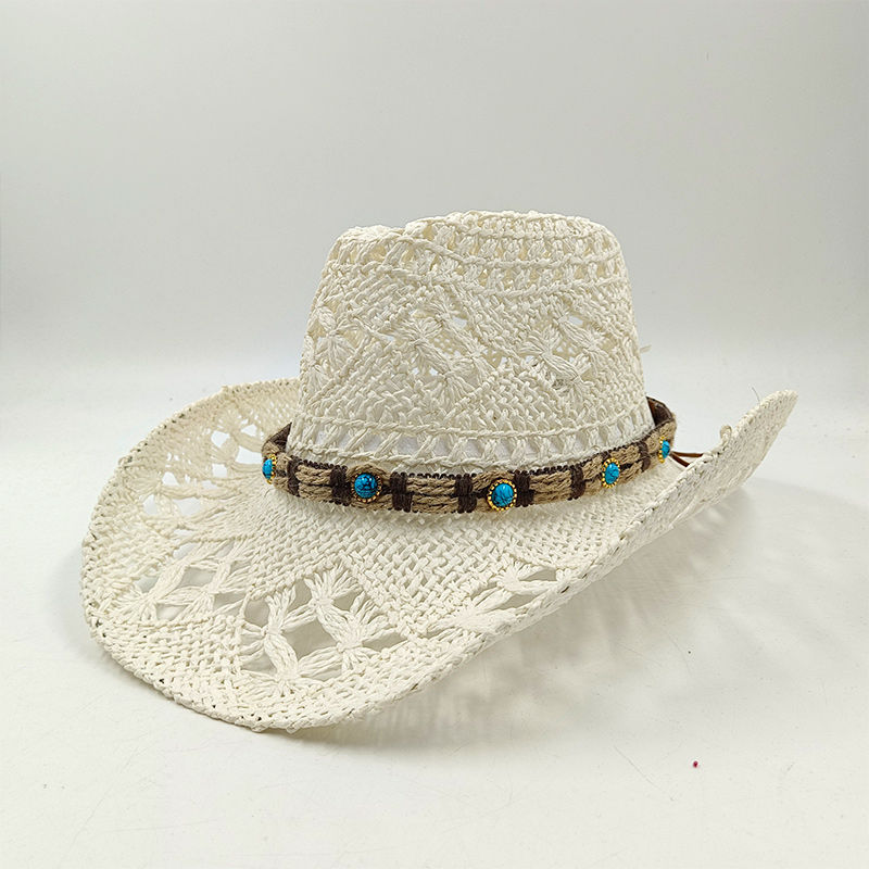 Miniature : Chapeau cowboy  tissé à la main bohème