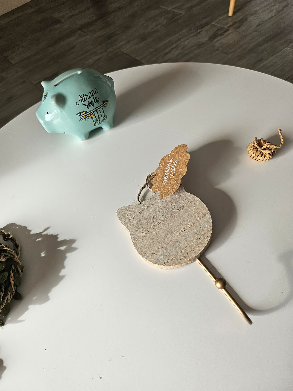 Miniature : PATERE CHAMBRE ENFANT FORME TETE DE CHAT BOIS.