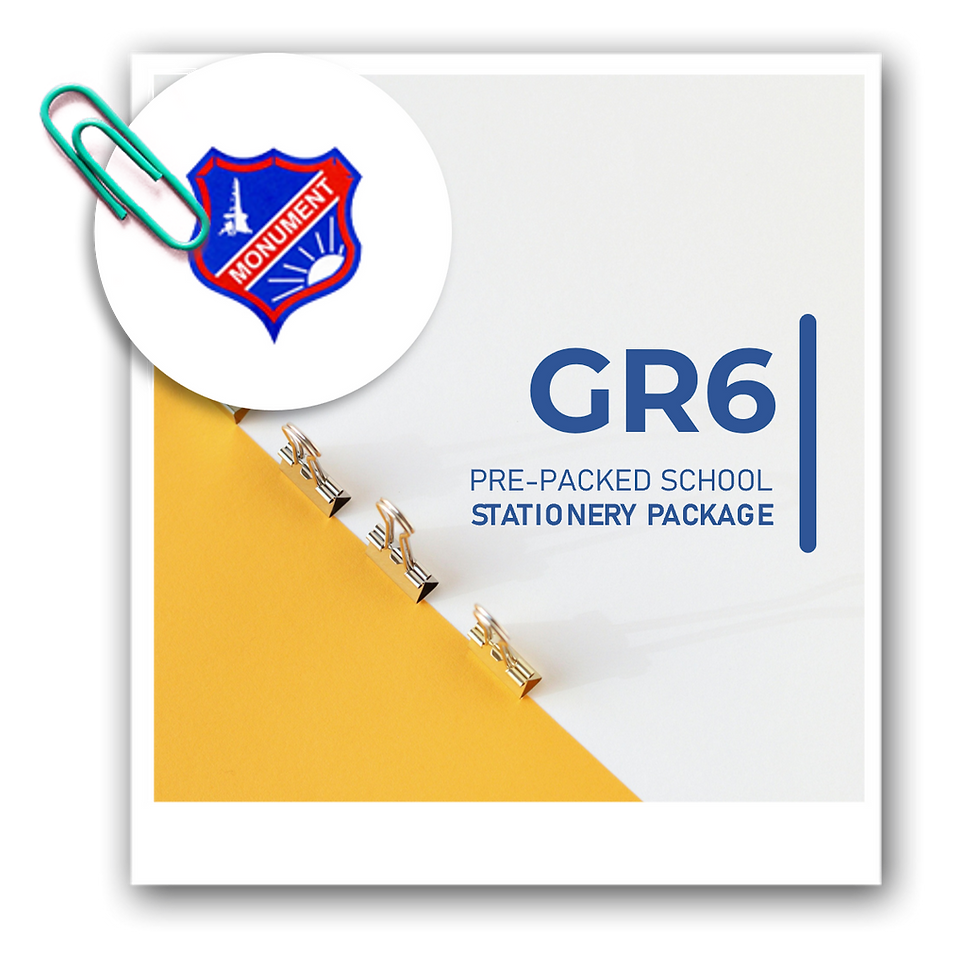 Monument Primary School Stationery Pre-Packed Package - Gr6