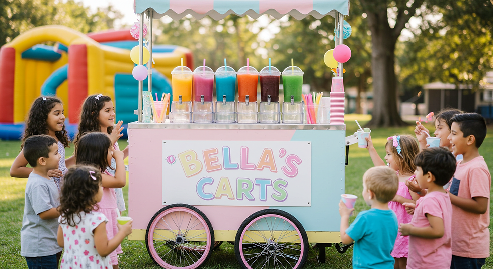 Slushie cart catering for kids parties