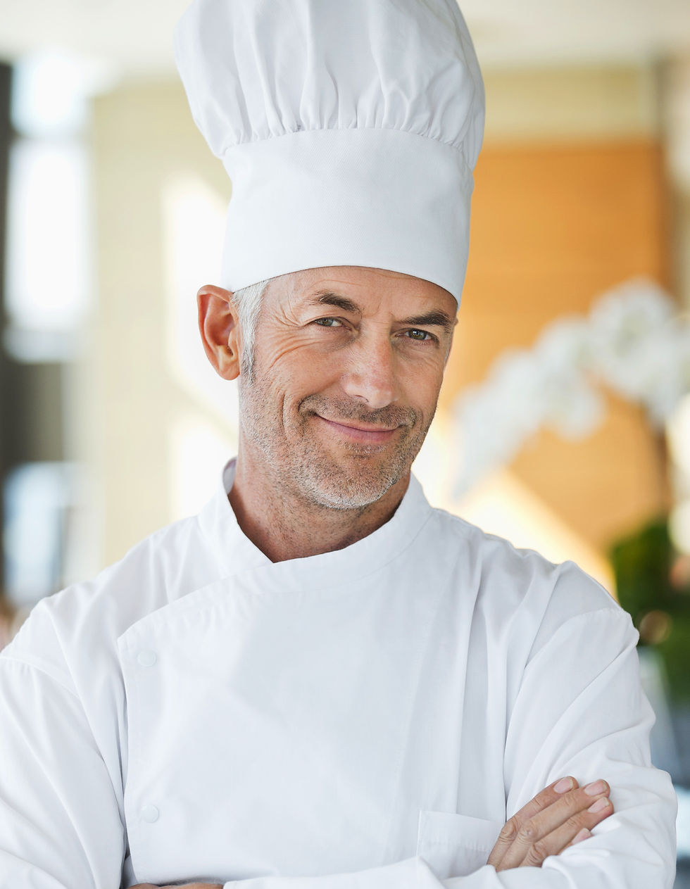 Portrait de chef souriant