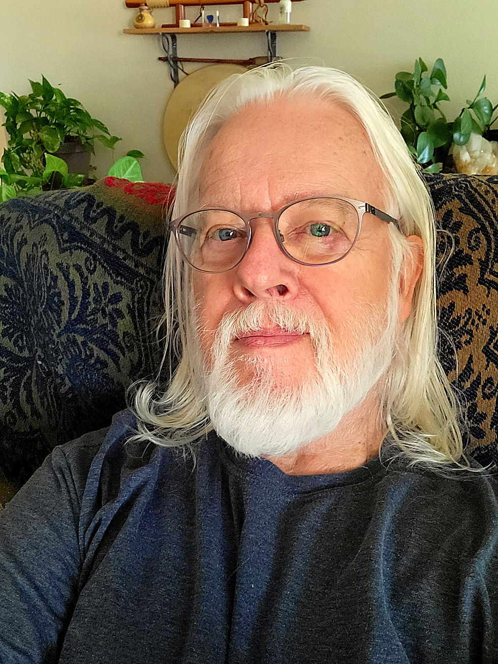 Author having found his eyeglasses.