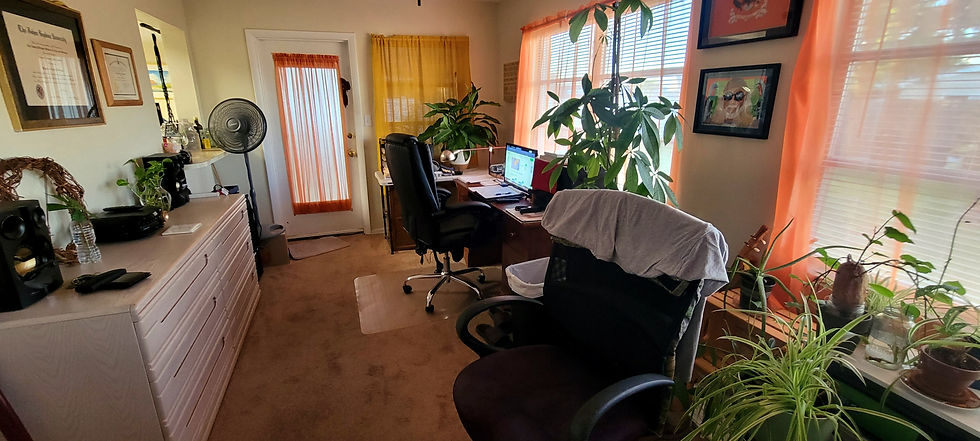 Camera generated depiction of my creative space.