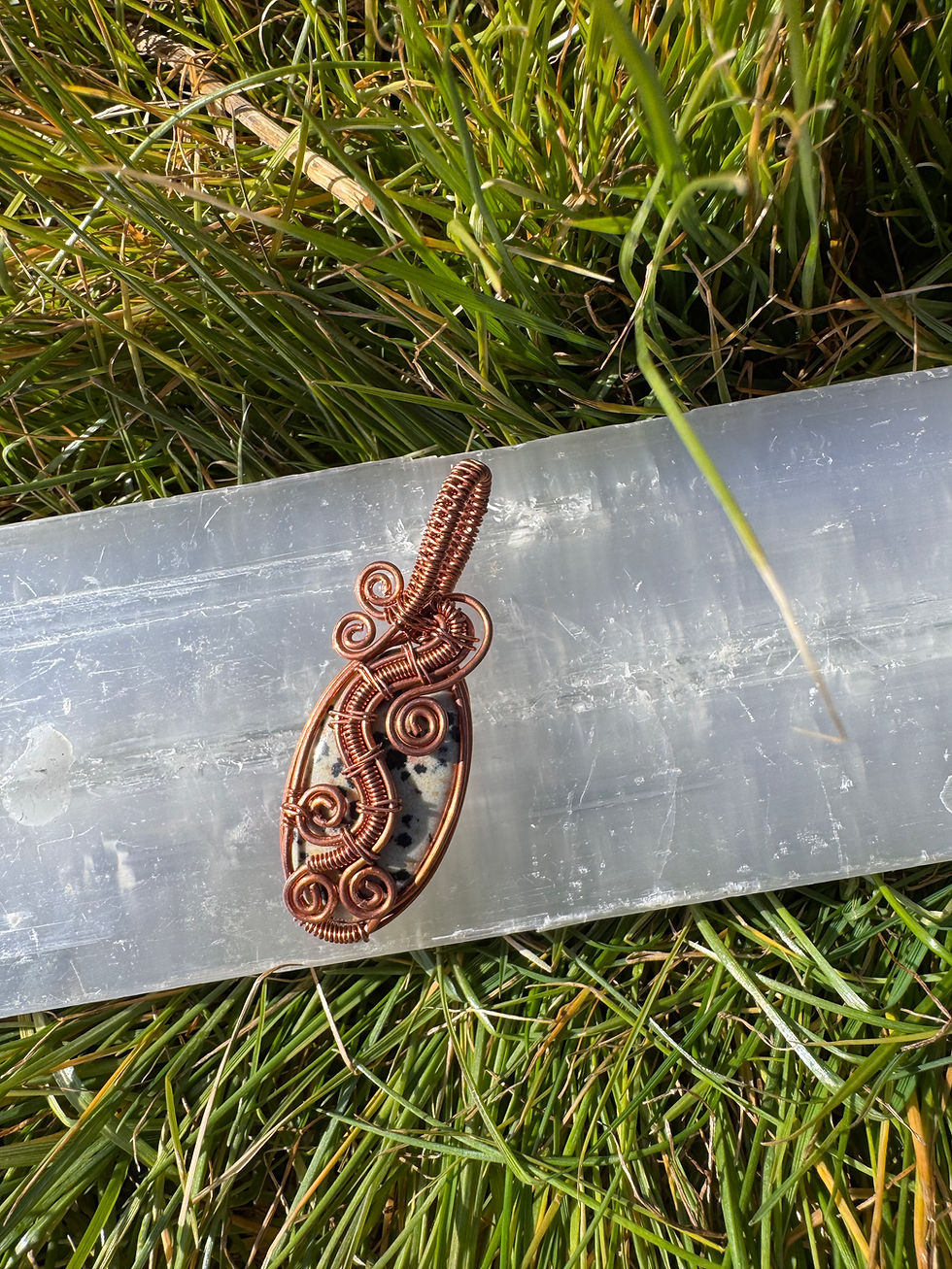 Thumbnail: Handwrapped Copper Crystal Pendants