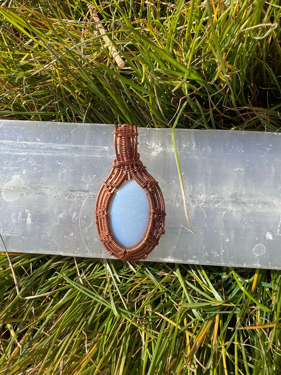 Thumbnail: Handwrapped Copper Crystal Pendants
