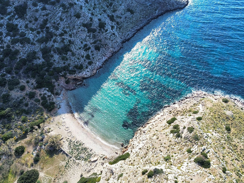 Header image of a beautiful greek beach, related to the blog post "Forget Mykonos. These Are The Secret Marvels of the Cyclades"