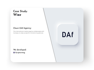 Case study - Scriptwriting services for creative agency DAf
