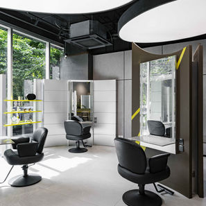 salon design minimal hospitality spaceology projects neon hairsalon bangkok 